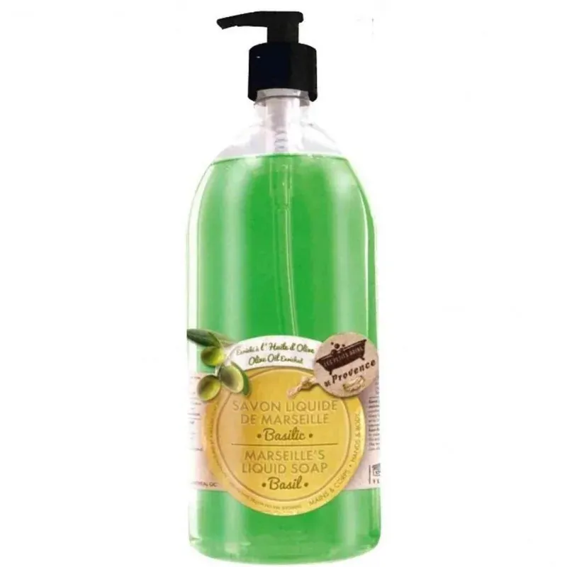 LES PETITS BAINS DE PROVENCE SAVON LIQUIDE BASILIC 1L