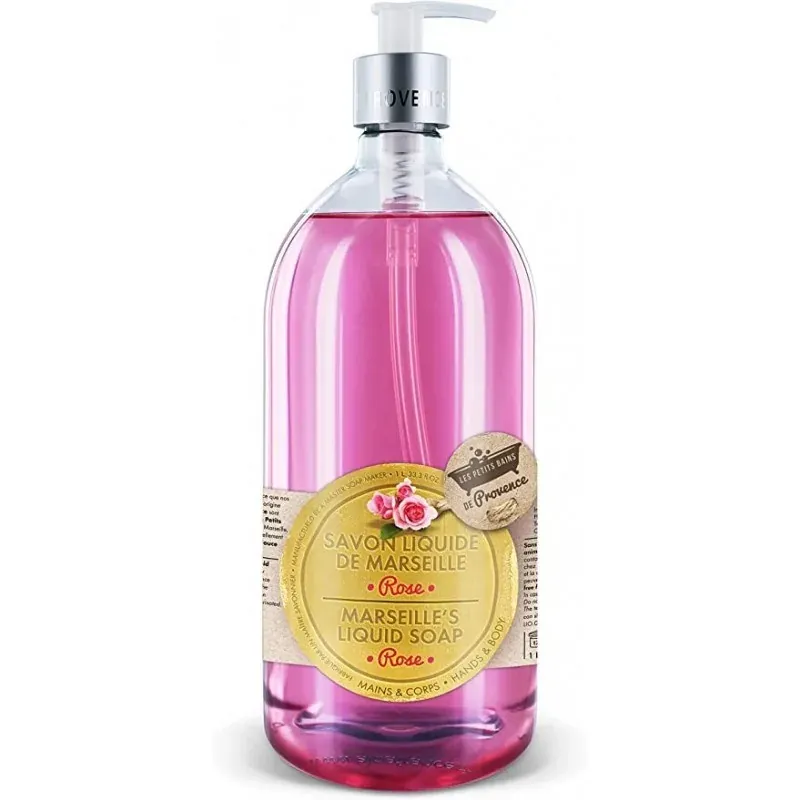 LES PETITS BAINS DE PROVENCE SAVON LIQUIDE ROSE 1 L