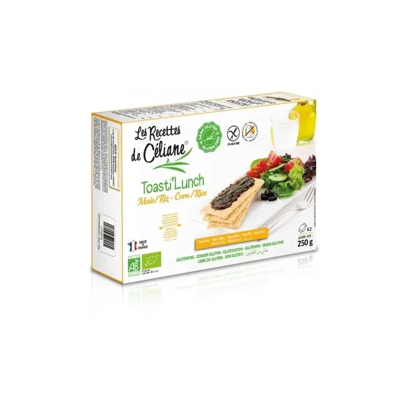 Les Recettes de Céliane TOASTI LUNCH MAIS ET RIZ 250 G