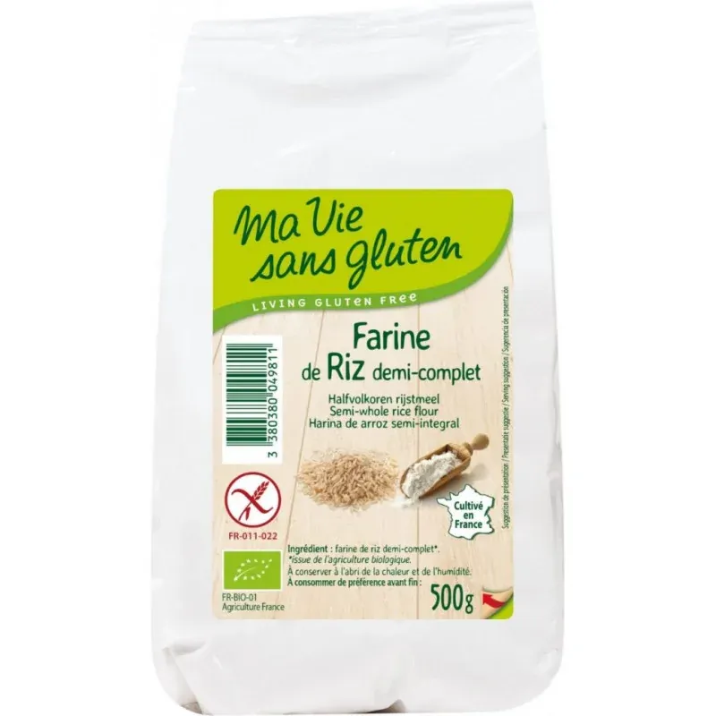 MA VIE SANS GLUTEN FARINE DE RIZ DEMI-COMPLETE 500G SG