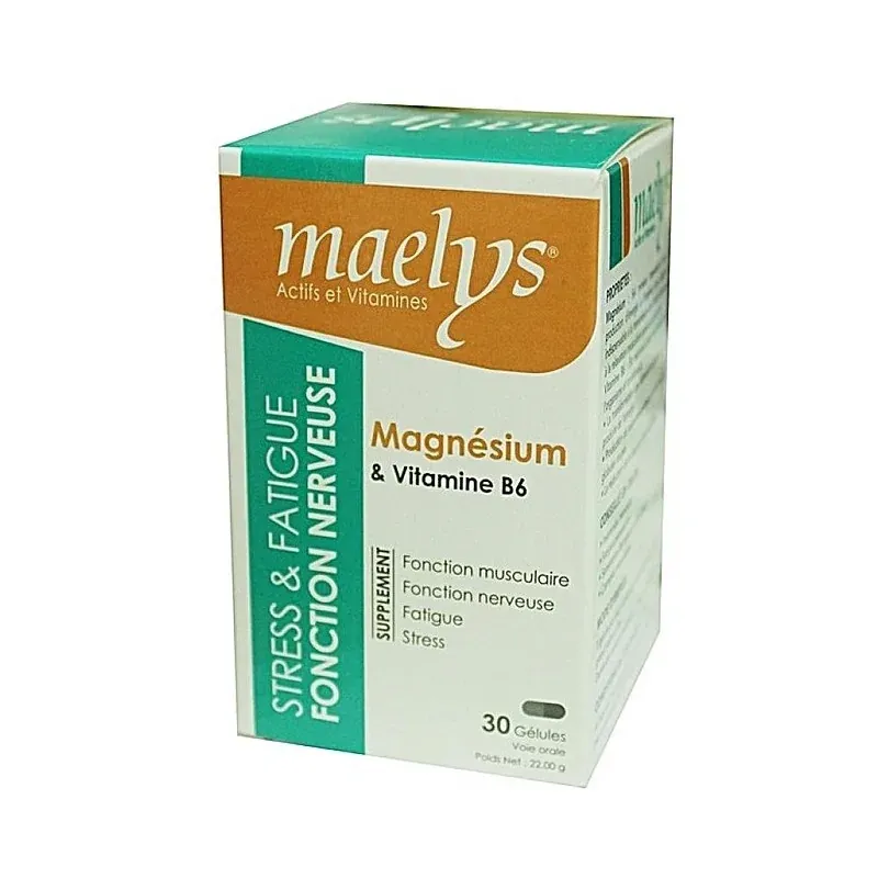 MAELYS MAGNÉSIUM & VITAMINE B6 30 GÉLULES