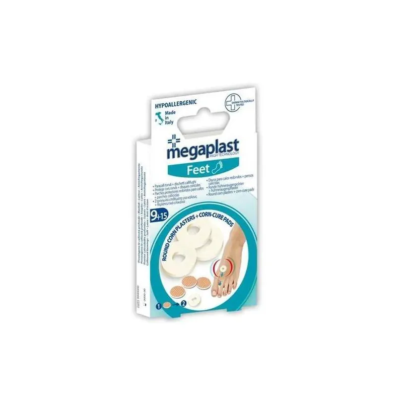 MEGAPLAST PANSEMENT POUR COR + DISQUES CORICIDES BOÎTE 24 - 112790