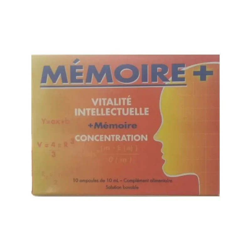 MÉMOIRE PLUS BOITE DE 10 AMPOULES BUVABLES