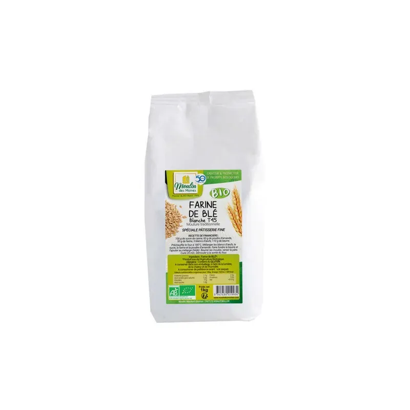 MOULIN DES MOINES FARINE DE BLE T45 1KG