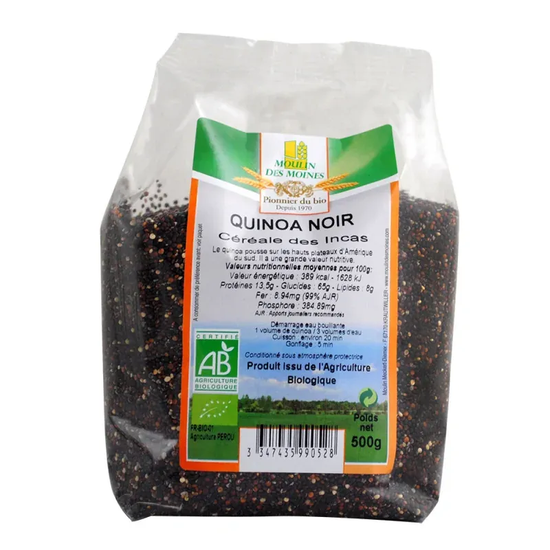 MOULIN DES MOINES QUINOA NOIR 500 G