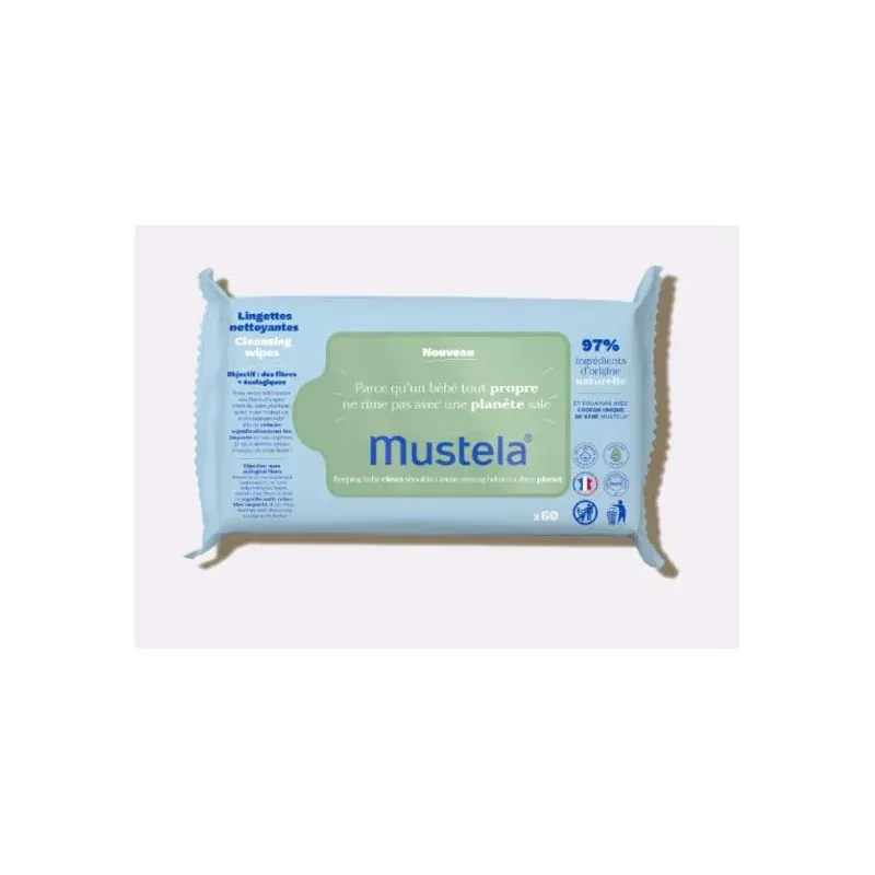 MUSTELA LINGETTES NETTOYANTES A L’AVOCAT BIO*60