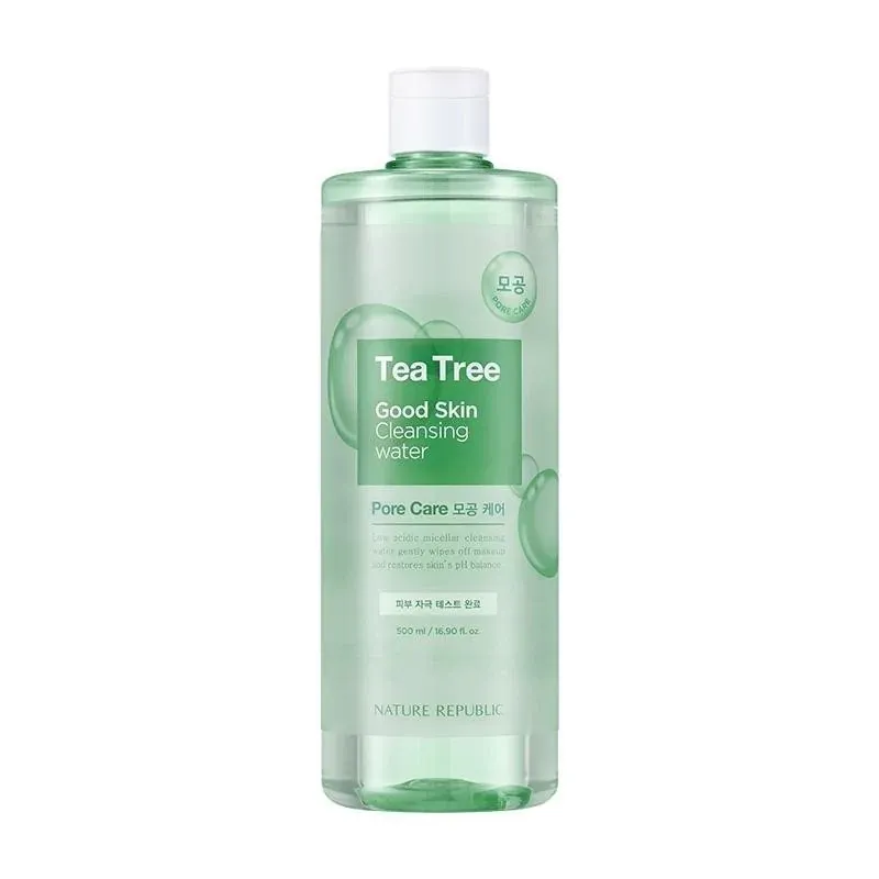 Nature Republic GOOD SKIN TEA TREE AMPOULE CLEANSING WATER 500ml                                        