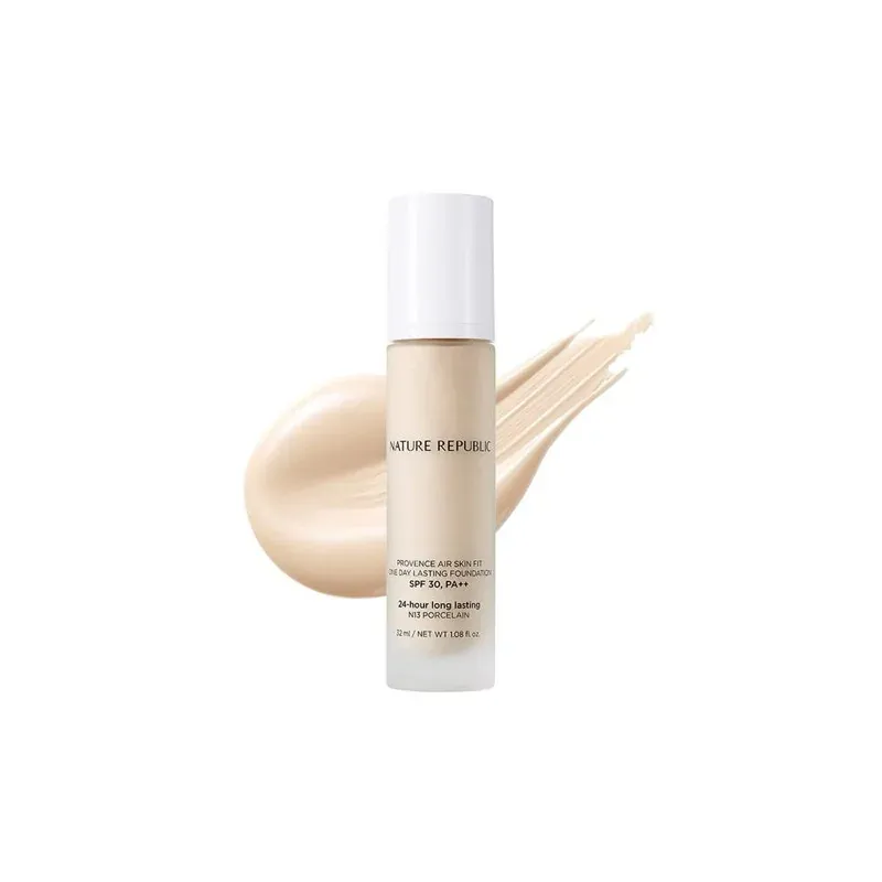 NATURE REPUBLIC PROVENCE AIR SKIN FIT ONE DAY LASTING FOUNDATION N13 PORCELAIN SPF30 PA++ 32 ml