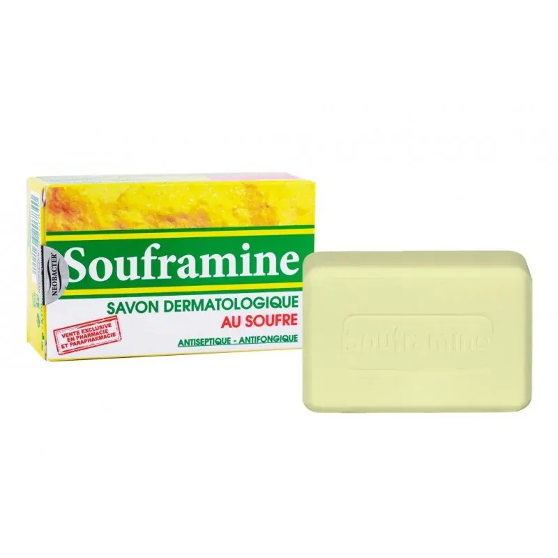 NATURE SOIN Souframine- SAVON DERMATOLOGIQUE 90G AU SOUFRE