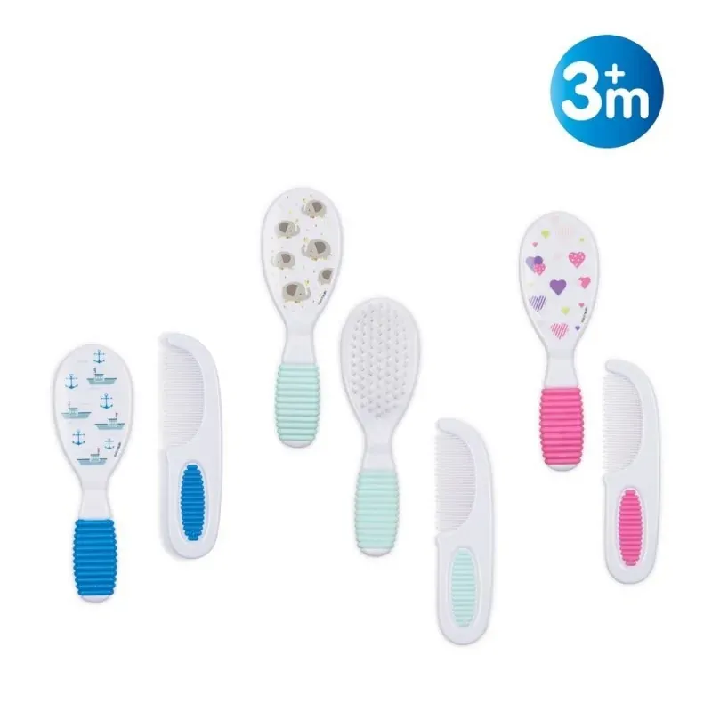 NUBY Pack Brossage : Brosse et Peigne +3mois - ID711