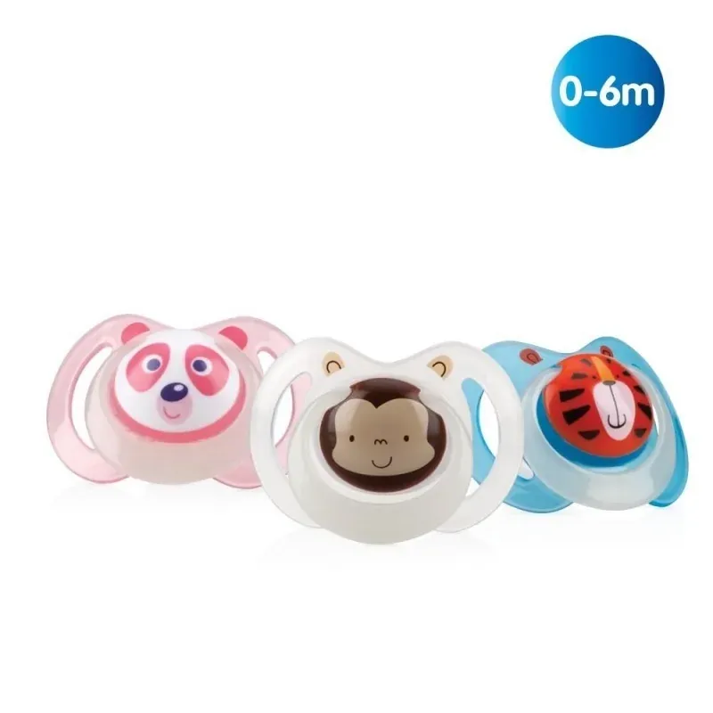 NUBY Sucette en silicone phosphorescente Ovale classique avec picots de massage 0-6mois ID5877SFSN