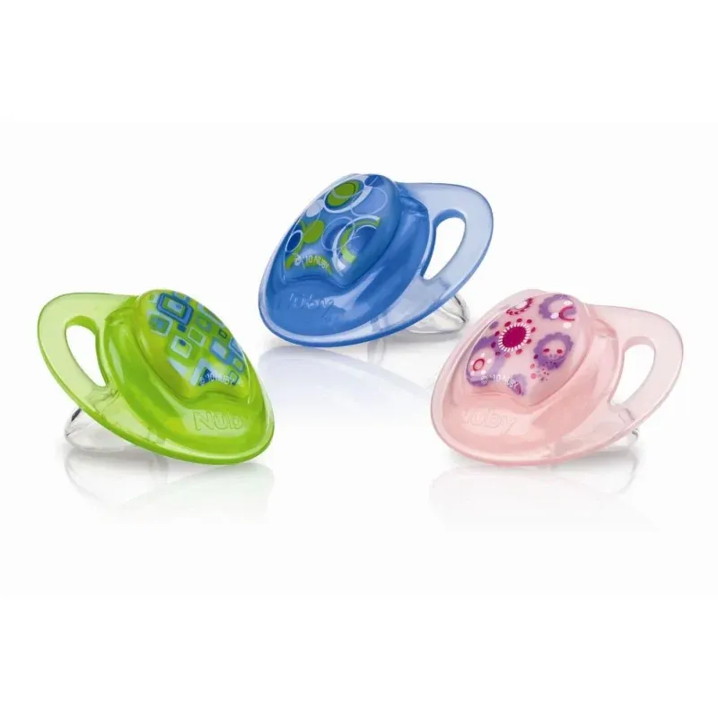 NUBY Sucette en silicone PRISM orthodontique avec picots de massage 6-18 mois ID5756MOSM