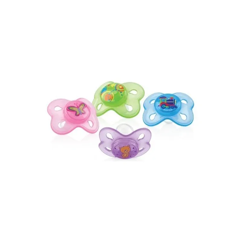 NUBY Sucette Mini Brites™ Ovale classique avec picots de massage 6-18 mois ID5797MFSM