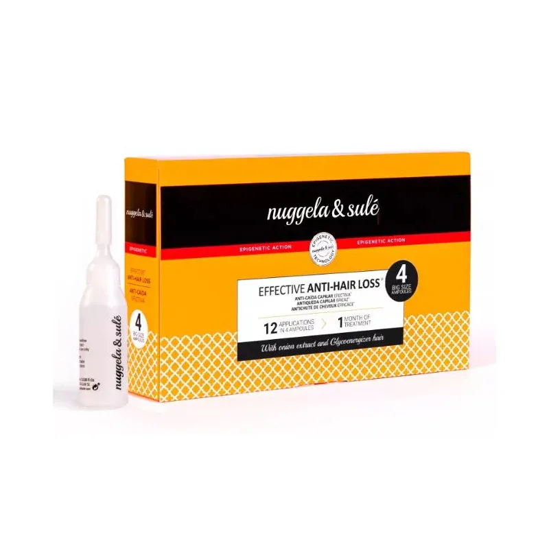 NUGGELA & SULÉ – PACK 4 AMPOULES EFFICACES CONTRE LA PERTE DE CHEVEUX