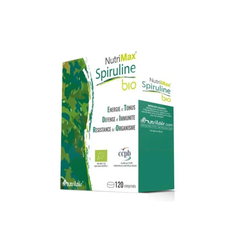 Nutrimax grand model spiruline 100% bio, 240 comprimés