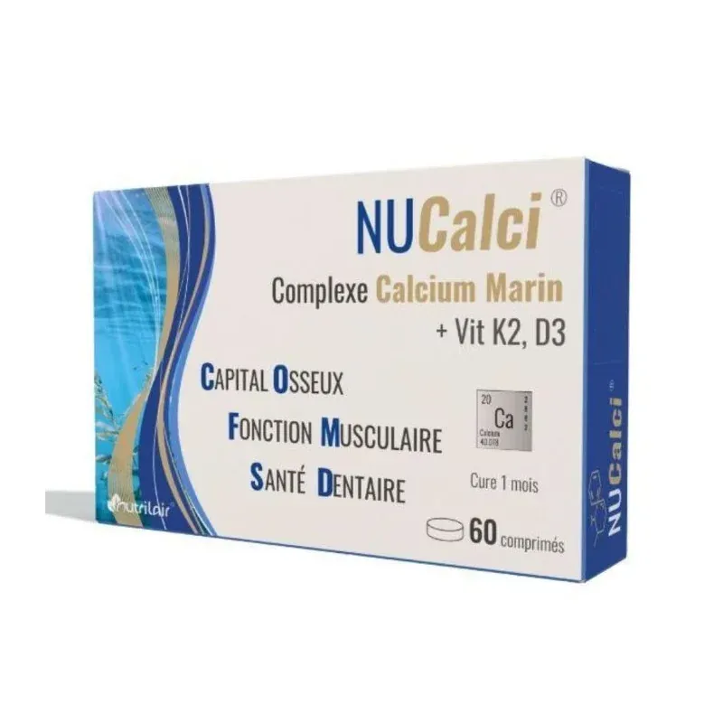 NUTRIMAX NUCALCI COMPLEXE CALCIUM MARIN 60 COMPRIMES