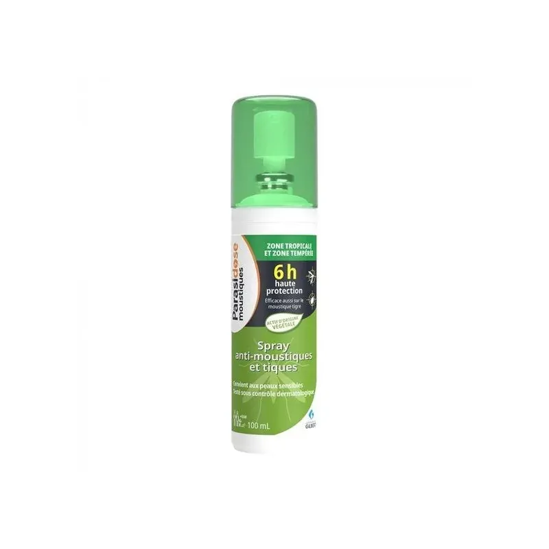 Parasidose Moustiques spray répulsif 'ACTIF D'ORIGINE VEGETALE" 100ml