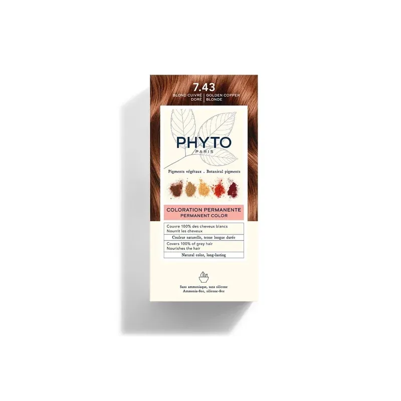 PHYTO COLORATION 7.43 BLOND CUIVRÉ DORÉ