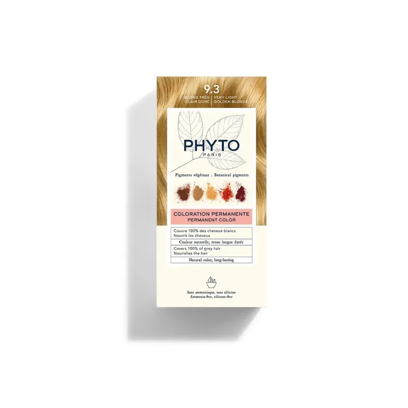 PHYTO COLORATION 9.3 BLOND TRÈS CLAIR DORÉ