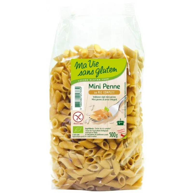 Ma Vie Sans Gluten MINI PENNE AU RIZ 1/2 COMPLET 500 G