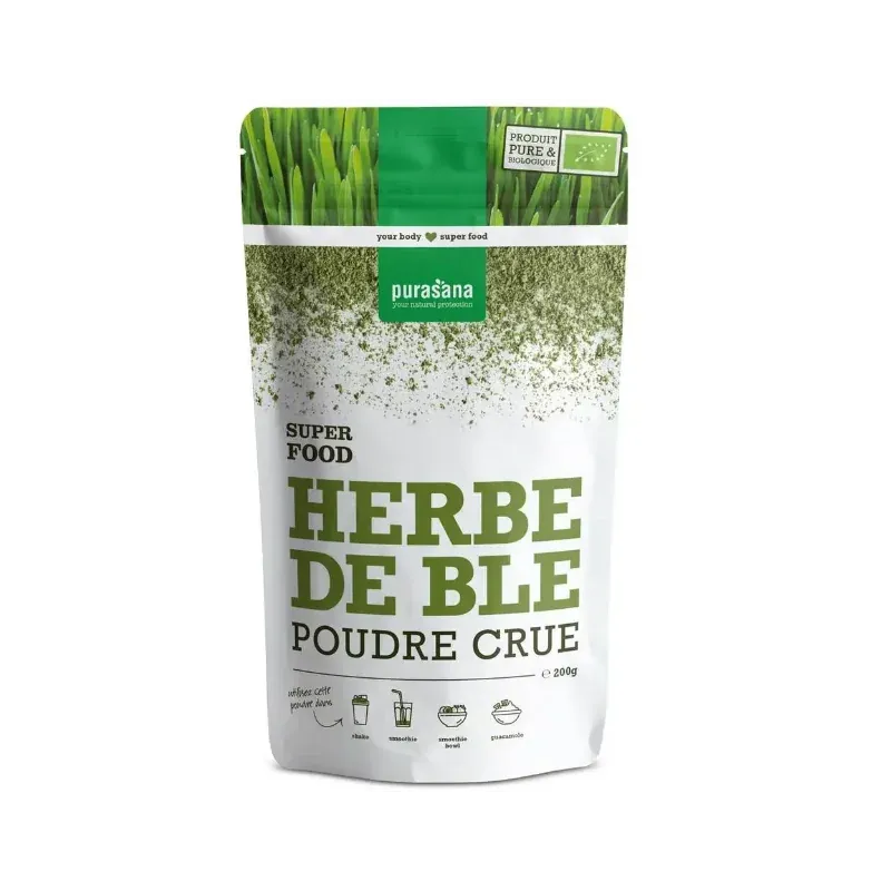 PURASANA POUDRE D'HERBE DE BLE 200G