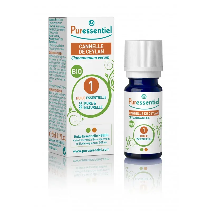 PURESSENTIEL HUILE ESSENTIEL CANNELLE DE CEYLAN BIO 5ML