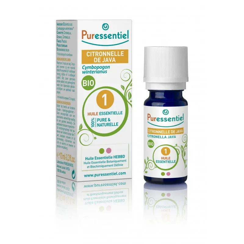 PURESSENTIEL HUILE ESSENTIELLE CITRONNELLE DE JAVA BIO 10ML