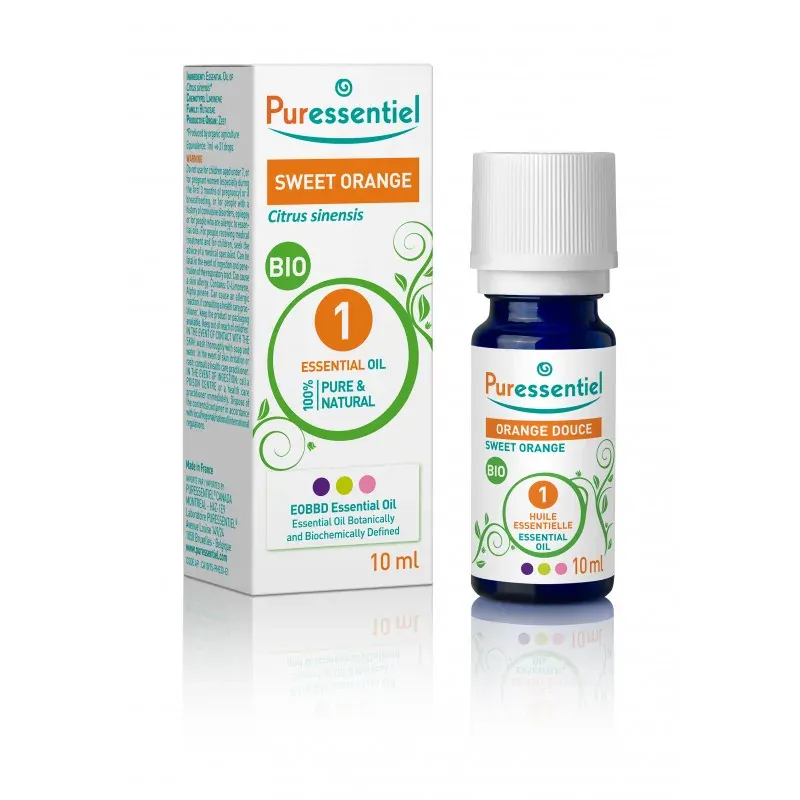 PURESSENTIEL HUILE ESSENTIELLE ORANGE DOUCE BIO 10ML