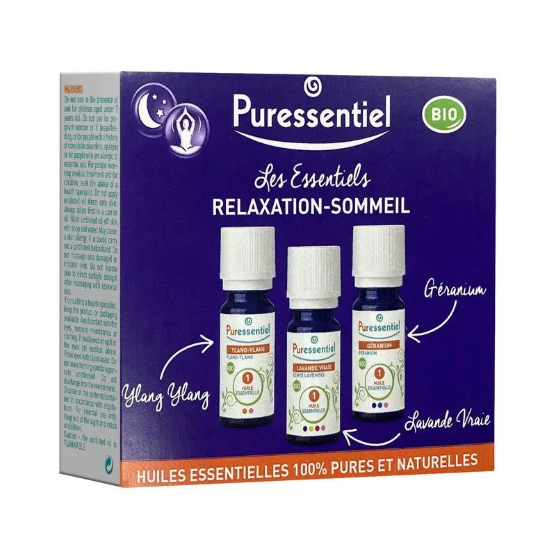 PURESSENTIEL HUILE ESSENTIELLE PACK LES ESSENTIELS RELAXATION-SOMMEIL