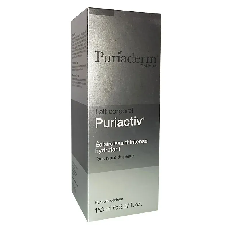 Puriaderm puriactiv lait corporel éclaircissant intense hydratant 150 ml