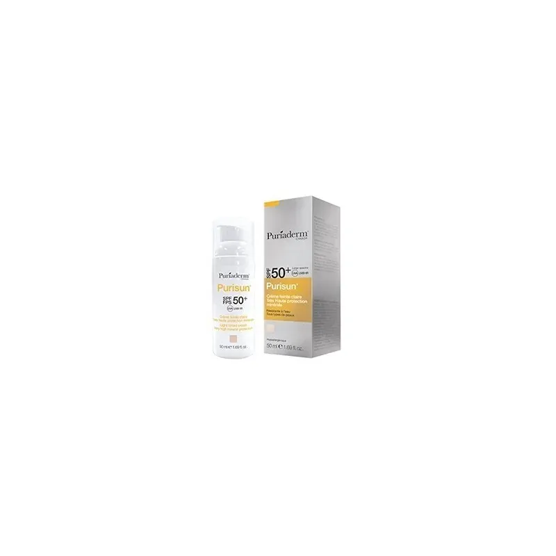 Puriaderm Purisun crème Solaire Teintée Claire SPF50+ (50ml)