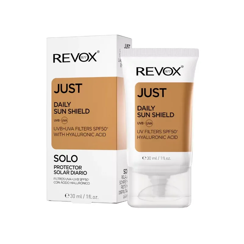 REVOX B77 JUST Ecran Solaire Quotidien SPF 50+ AVEC ACIDE HYALURONIQUE, 30 Ml