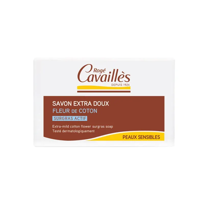 rogé cavaillés savon surgras extra doux 250g fleur de coton