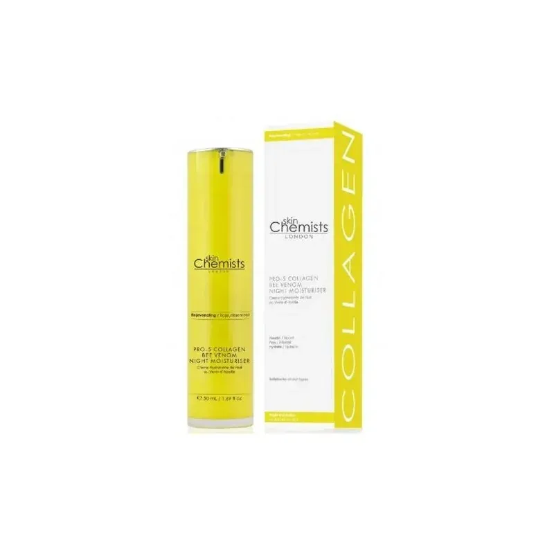 SkinChemists Crème Hydratante De Nuit Au Collagène Et Au Venin D’Abeille Pro-5 50ml