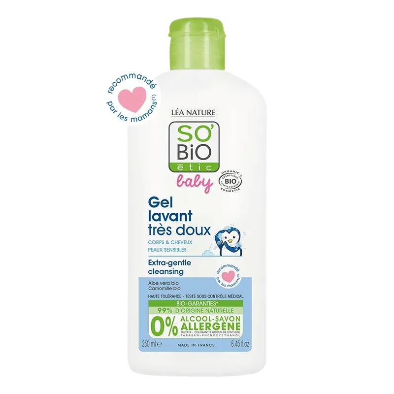 So Bio Baby Gel Lavant Très Doux 250Ml