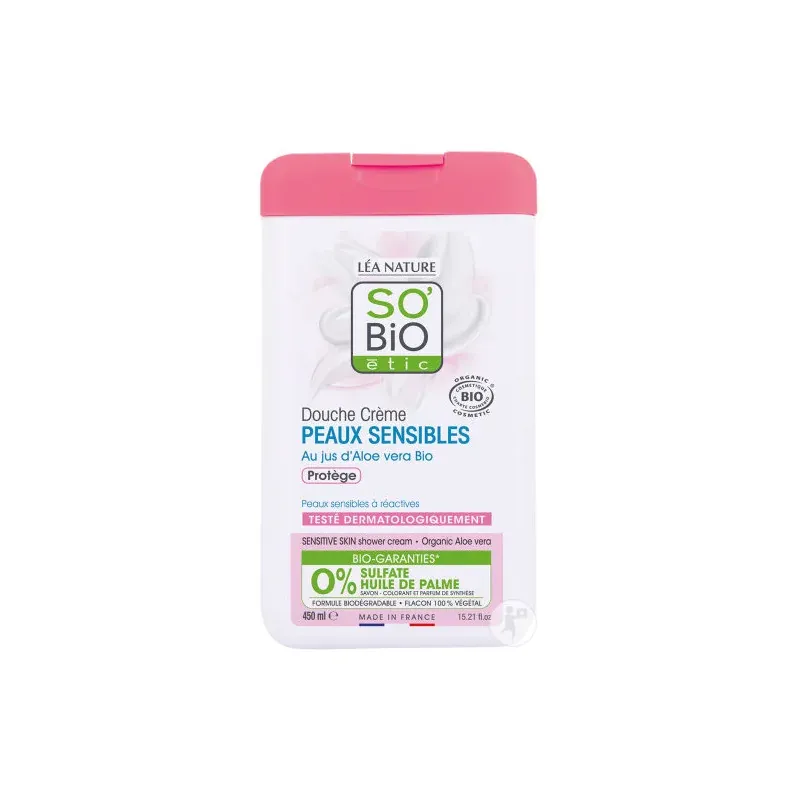 SO BIO DOUCHE CRÈME AU JUS D’ALOE VERA 450 ML