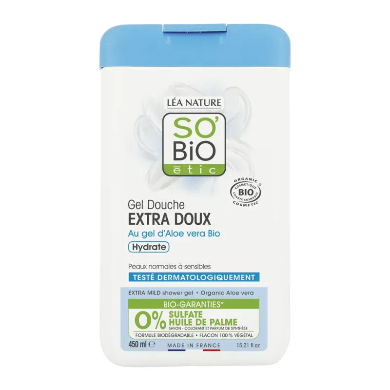 So Bio Gel Douche Aloe Vera Extra Doux 450Ml