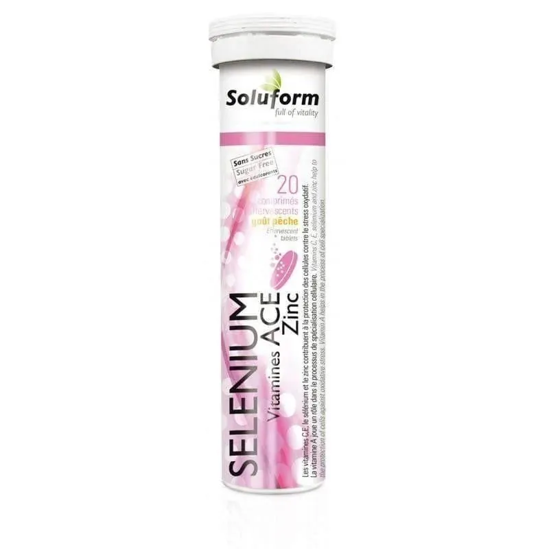 SOLUFORM SELENIUM VITAMINES ACE ZINC 20 COMPRIM