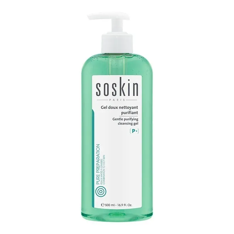 SOSKIN GEL NETTOYANT DOUX PURIFIANT 500ML                                             