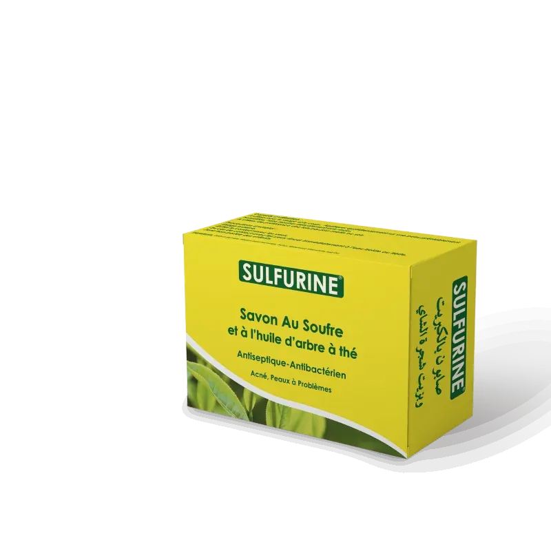 Sulfurine Savon au soufre et à l'huile d'arbre à thé (80 g)