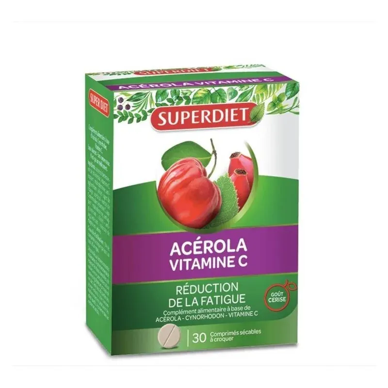 Super Diet Acérola Vitamine C 30 Comprimés