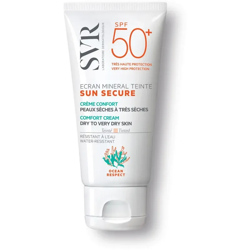 SVR SUN SECURE ÉCRAN MINÉRAL TEINTÉ SPF50+ CRÈME PEAUX SÉCHES 50ML