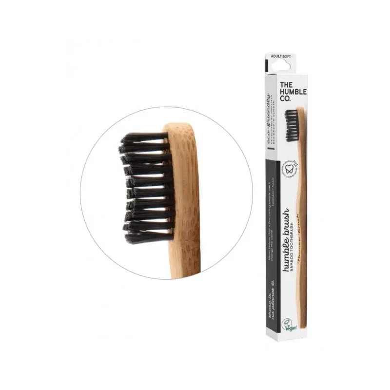 THE HUMBLE BROSSE A DENTS NOIRE AU CHARBON ADULTE