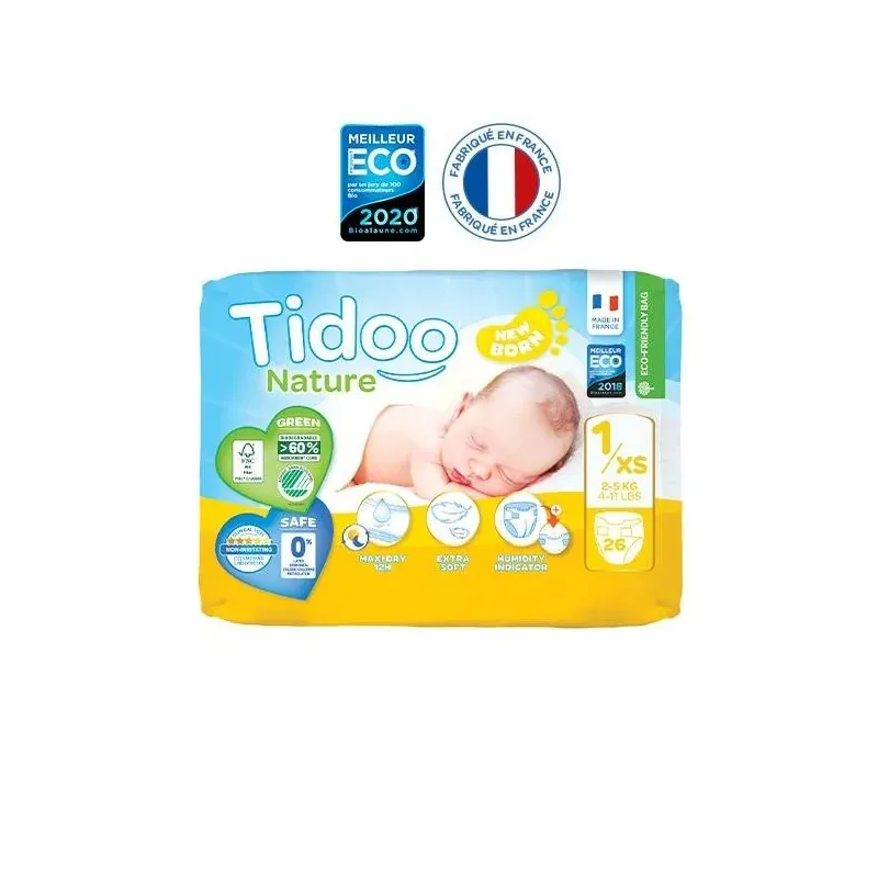 TIDOO COUCHE NEWBORN T1/XS 2-5KG 26 U