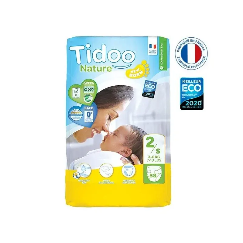 TIDOO COUCHE NEWBORN T2/S 3-6KG 56 U