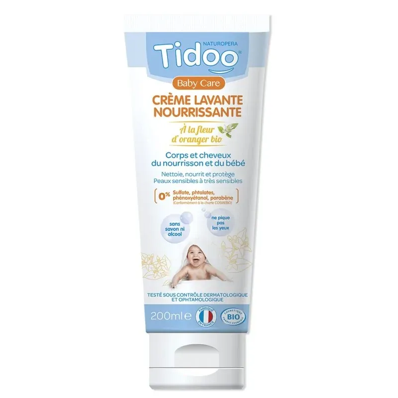 Tidoo Crème Lavante Nourrissante à la Fleur d’Oranger 200ml