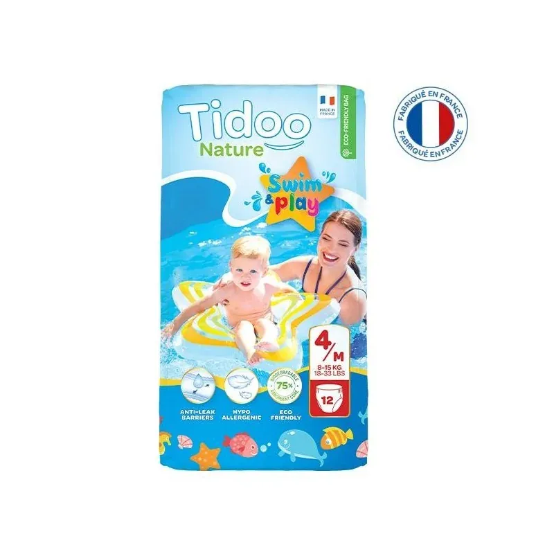 TIDOO CULOTTES DE BAIN T4/M 8-15KG 12 U