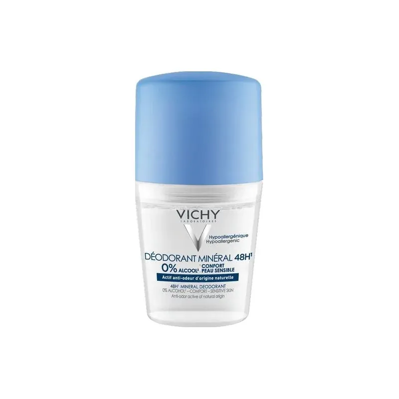 Vichy Déodorant Minéral Peau Sensible 48H Sans Sels d’Aluminium 50ml