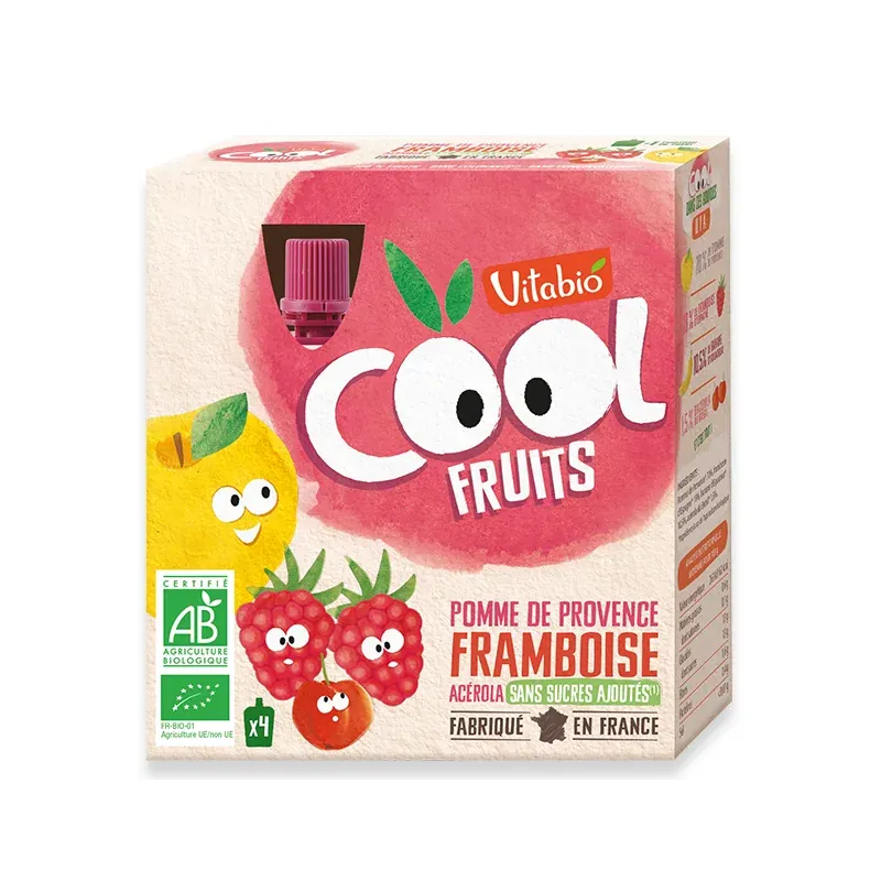 VITABIO POMME FRAMBOISE 4x90G