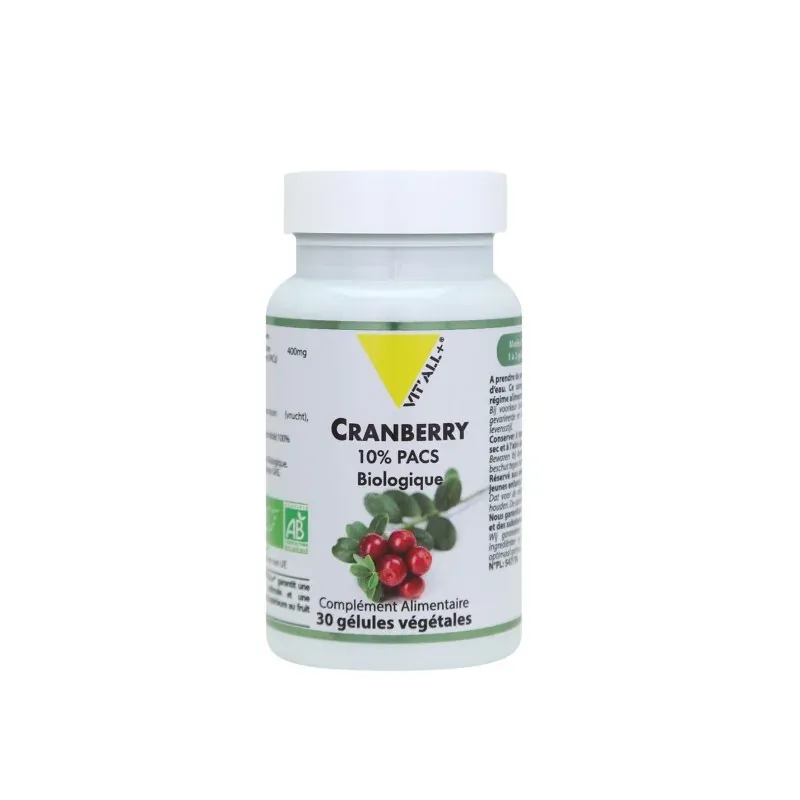 VITALL+ Cranberry 400Mg 30 Gélules